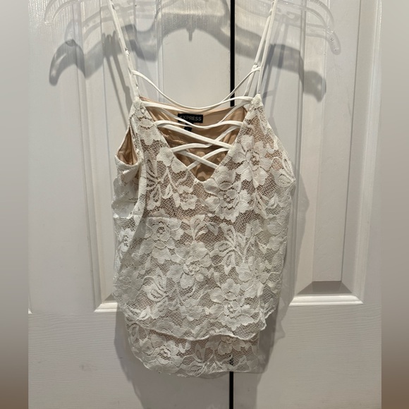 Express White Lace Tank Size XS - Picture 2 of 4